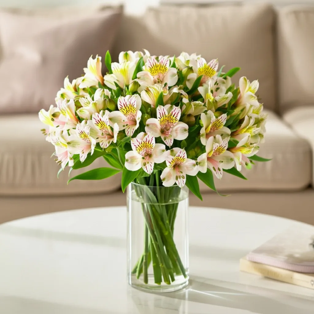 Bouquet Alstroemérias brancas